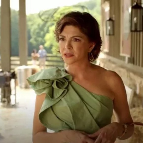 NWT Johanna Ortiz It's Never Too Late One Shoulder Midi Dress in Green Size 2 - Picture 14 of 15